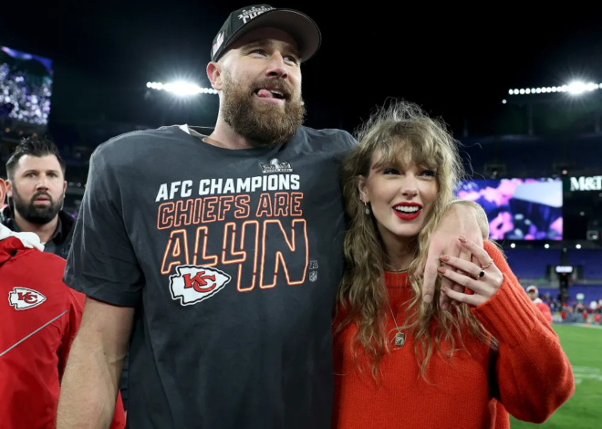 Travis Kelce Drops Subtle Shout-Out to Taylor Swift for Watching Chiefs Super Bowl Ring Ceremony