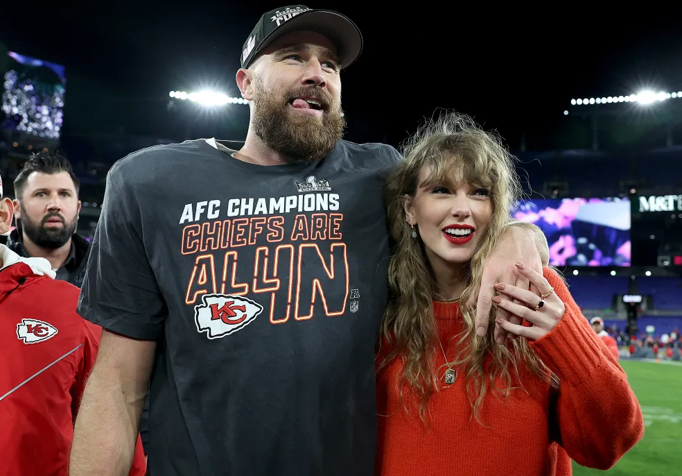 Travis Kelce Drops Subtle Shout-Out to Taylor Swift for Watching Chiefs Super Bowl Ring Ceremony