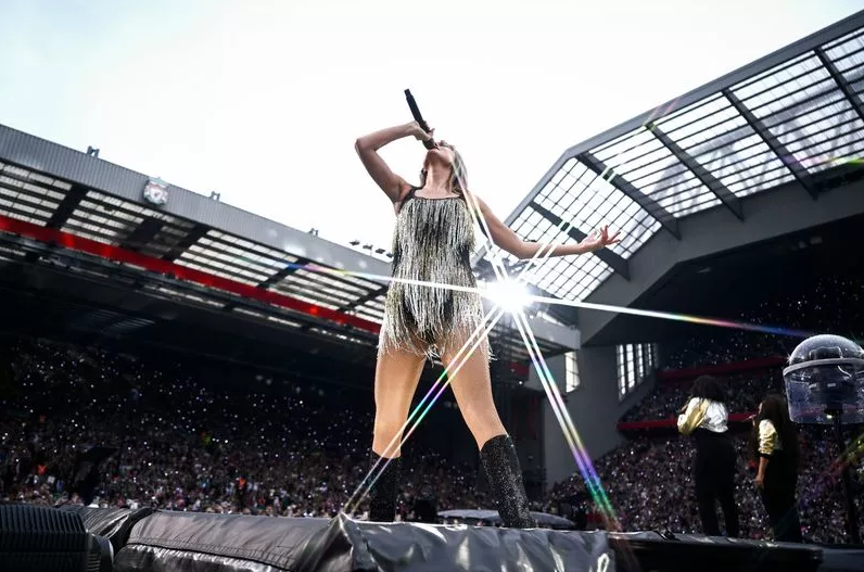 Taylor Swift announces she’s broken Liverpool FC record at first Anfield show