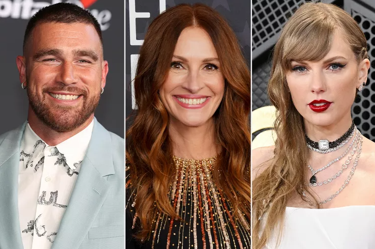 What Did Julia Roberts Say to Travis Kelce at Taylor Swift’s Dublin Concert? A Lip Reader Weighs In