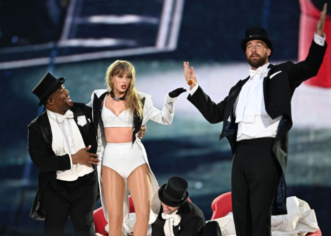 All the Best Photos of Taylor Swift and Travis Kelce Getting Wild at Her Eras Tour Wrap Party