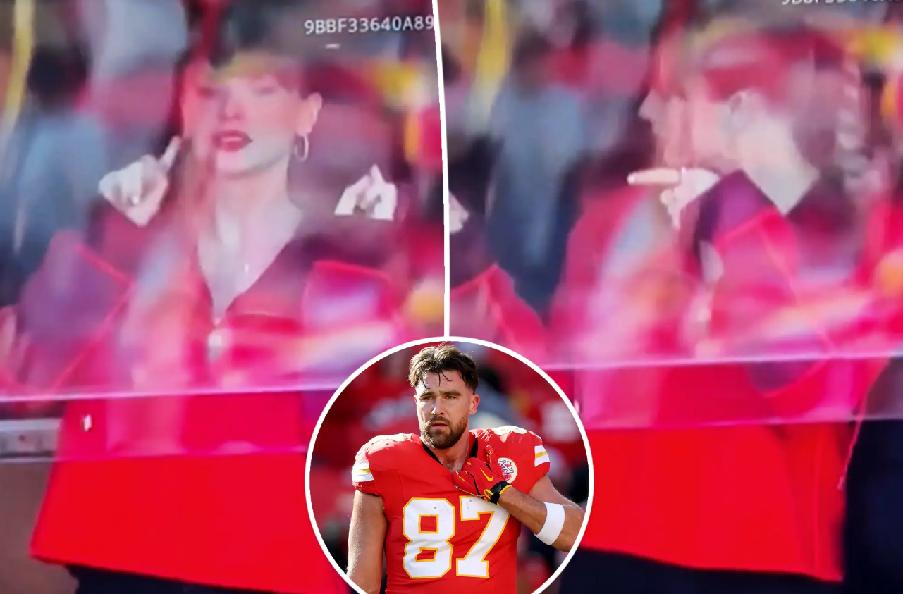 Taylor Swift sends sweet signal to Travis Kelce after he makes wild play during Chiefs vs. Raiders game