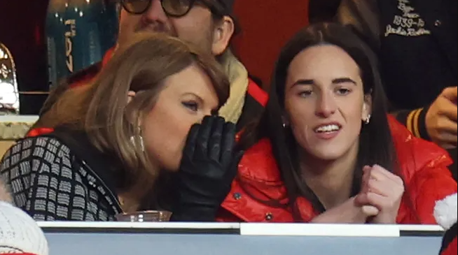 Taylor Swift, Caitlin Clark sit together in suite to watch Chiefs-Texans