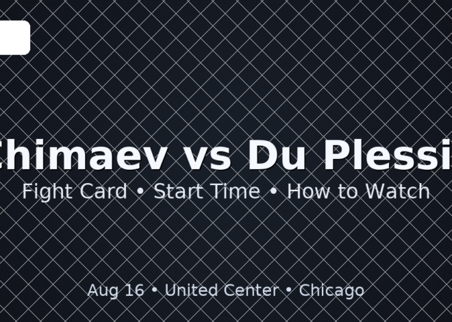 UFC 319: Khamzat Chimaev vs Dricus Du Plessis – Fight Card, Start Time, and How to Watch Live