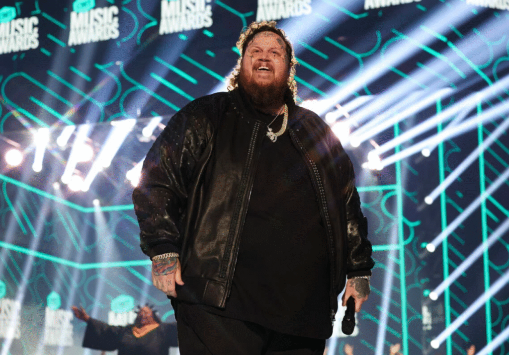 Jelly Roll performs onstage at the 2023 CMT Music Awards held at Moody Center on April 2, 2023, in Austin, Texas.