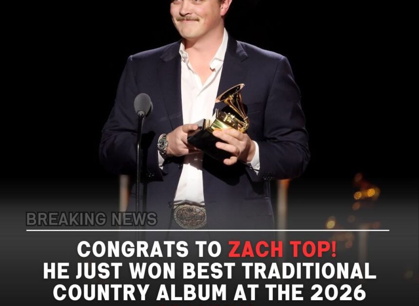 Zach Top Wins Best Traditional Country Album at the 2026 Grammy Awards