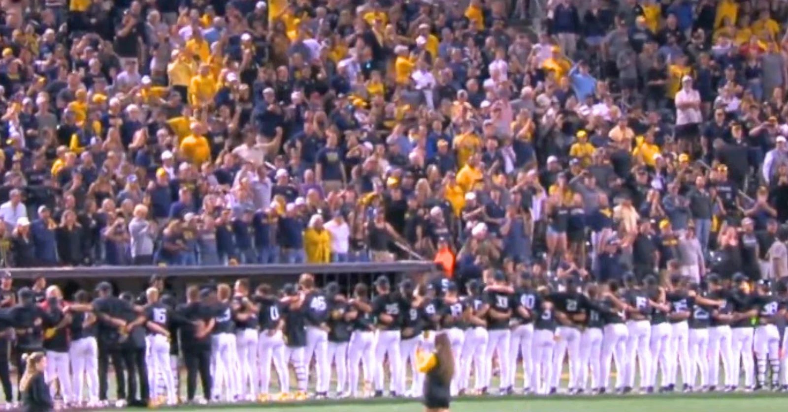 WVU baseball team leads fans in 