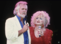 Kenny Rogers and Dolly Parton performing together onstage